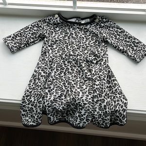 Janie and Jack black and white leopard print dress.  Size 2